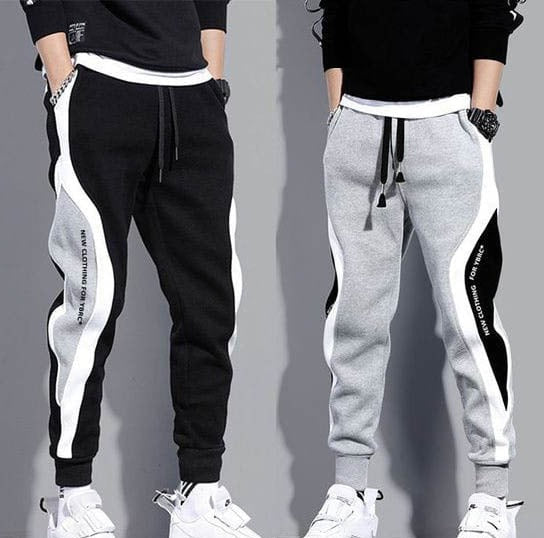 Bundle of 2-Three Contrast Paneling Trouser For Men