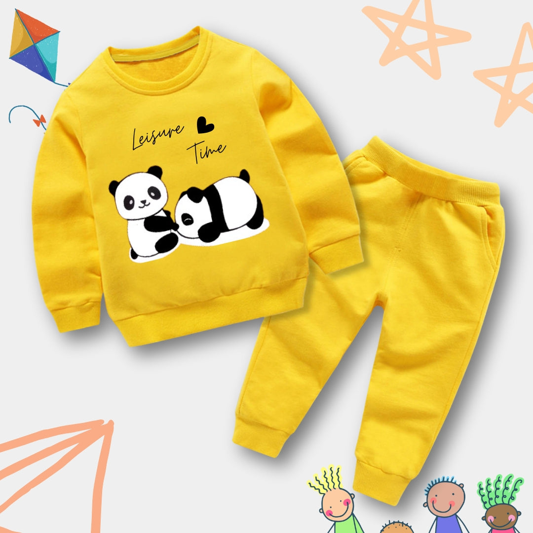 Lazy Panda Fleece Tracksuit For Kidz